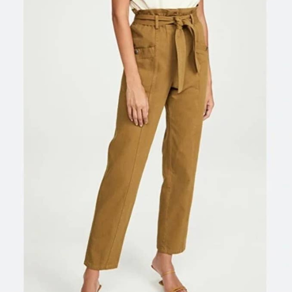 Sea New York Denim Metta Pants paperbag 2 xs olive brown